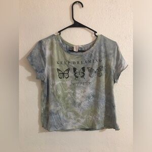 Cute Butterfly Green and Blue crop top